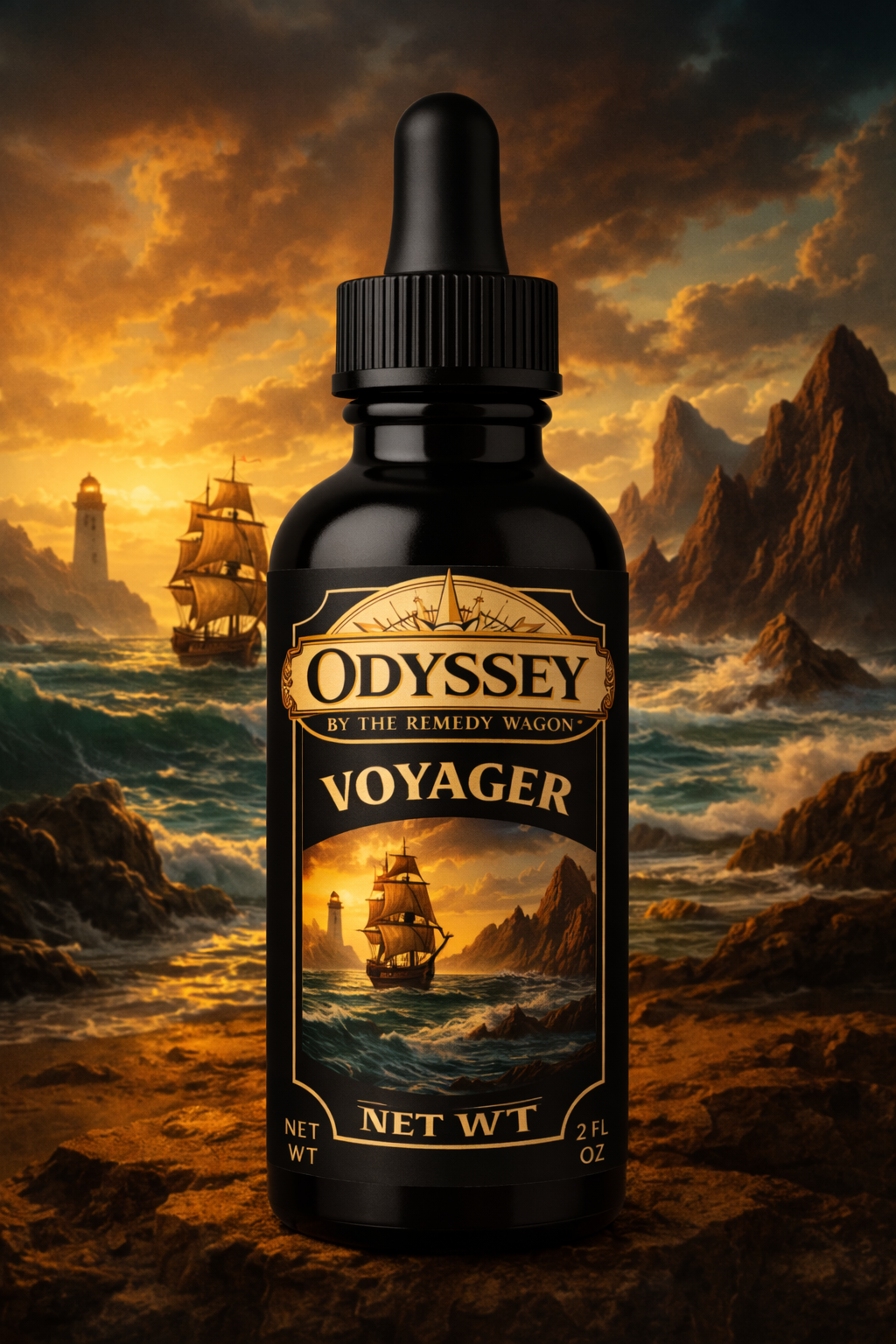 Voyager – Odyssey Beard Elixir (Non-Toxic Beard Oil with Citrus, Mint & Basil - 2 oz)