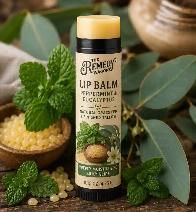 Peppermint & Eucalyptus Tallow Lip Balm