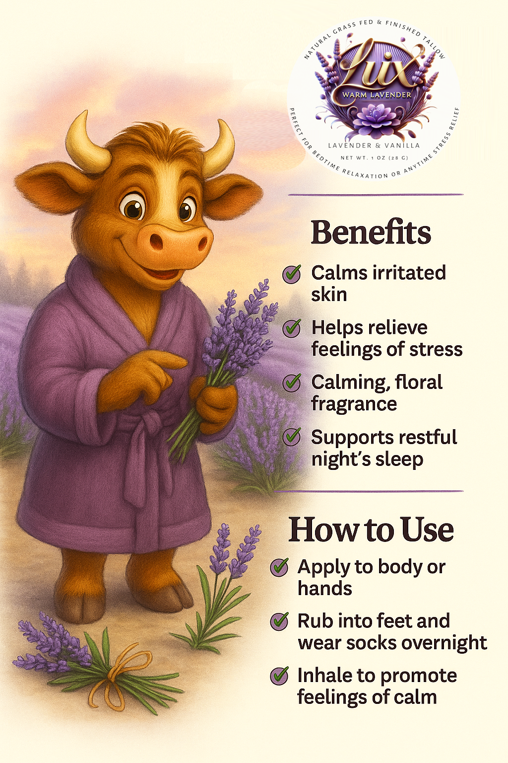 LUX tallow balm creamy texture