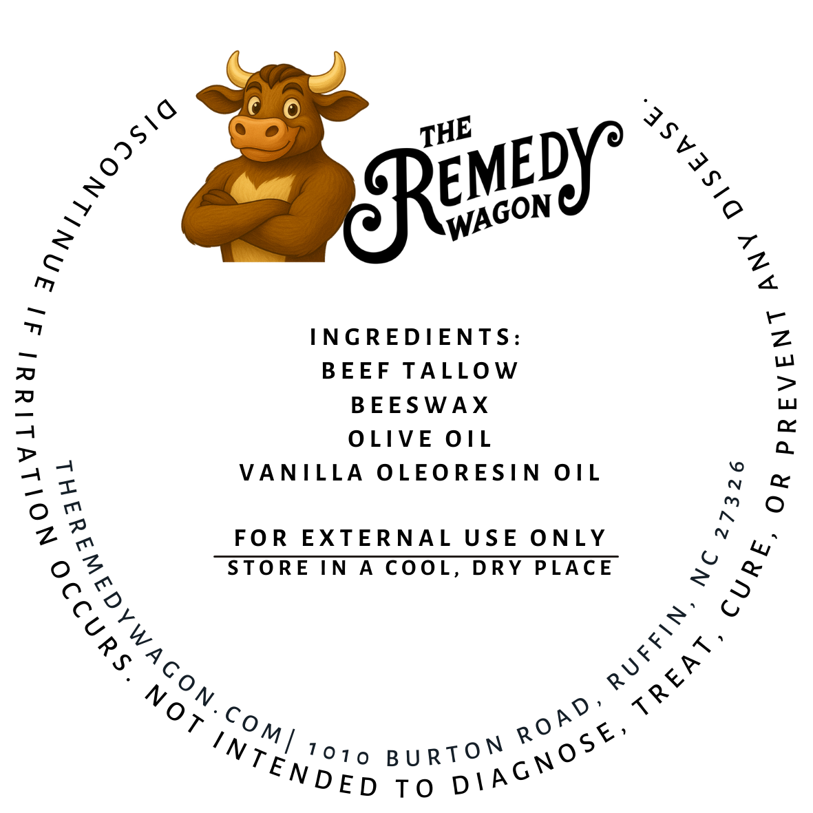 Warm Vanilla ingredients label